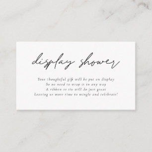 Modern Script Display Bridal Shower Enclosure Card