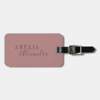 Modern Script Dusty Rose Grey Custom Boho Chic