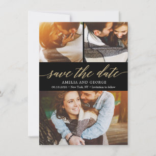 Modern Script EDITABLE COLOR Save The Date Card