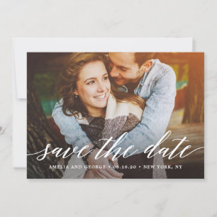 Modern Script EDITABLE COLOR Save The Date Card