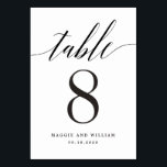 Modern Script EDITABLE COLOR Table Number Card<br><div class="desc">Simply modern table number cards that add elegance to any occasion. Design by © berryberrysweet . Printable digital files and matching items are available! Visit our website at www.berryberrysweet.com for more details!</div>
