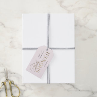 modern script elegant baby shower gift tags