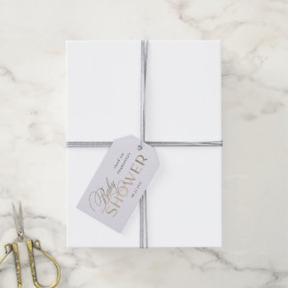 modern script elegant baby shower gift tags