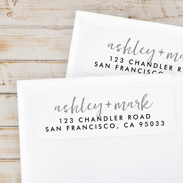 Modern Script Elegant Chic Mariage Adresse de reto (Créateur téléchargé)