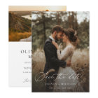 Modern Script Elegant Wedding Photo