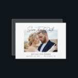 Modern script elegant wedding save the date<br><div class="desc">Modern script elegant wedding save the date card. Modern minimal stylish design. All colours can be customized.</div>
