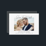Modern script elegant wedding save the date<br><div class="desc">Modern script elegant wedding save the date card. Modern minimal stylish design. All colours can be customized.</div>
