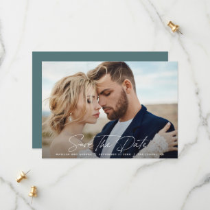Modern script elegant wedding save the date