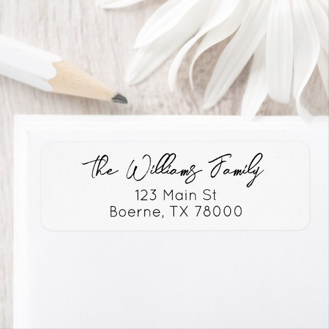 Modern Script Family Address (Insitu)