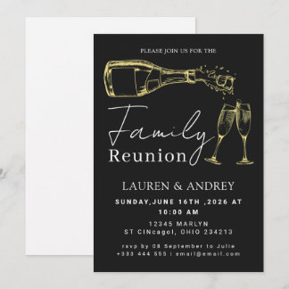 Modern Script Family Gathering Party Invitation