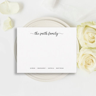 Modern Script Family Stationery Card