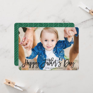 Modern Script Father's Day Photo Card