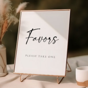 Modern Script Favours Wedding Poster