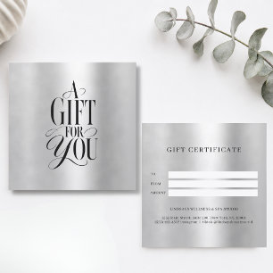 Modern Script Font Business Gift Certificate