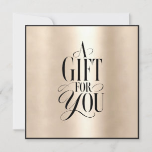 Modern Script Font Gold Business Gift Certificate