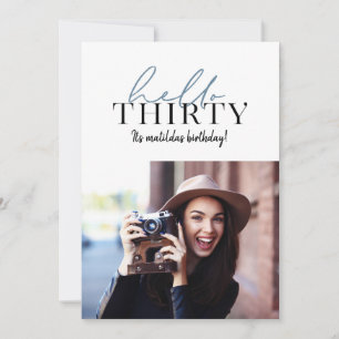 Modern script & geometric 30th birthday photo
