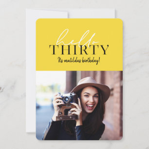 Modern script & geometric 30th birthday photo