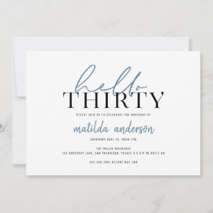Modern script & geometric thirtieth birthday
