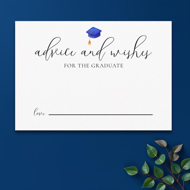 Modern Script Grad Advice Graduation Enclosure Card (Creator Uploaded)