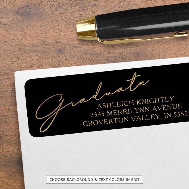 Modern Script Graduate Black Gold (Creator Uploaded)