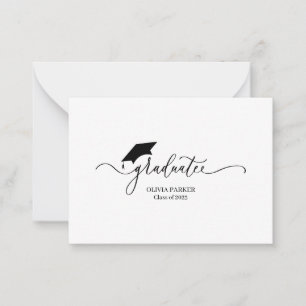 Modern script Graduate Graduation  Advice Card