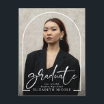 Modern Script Graduate Photo Arch Graduation Party Postcard<br><div class="desc">Celebrate your graduate in style with the Modern Script Graduate Photo Arch Graduation Party Postcard. Featuring an elegant script font and a unique arch photo layout,  this postcard is perfect for inviting family and friends to the celebration. A sophisticated and memorable way to mark this special milestone.</div>