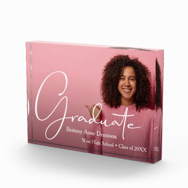 Modern Script Graduate Photo Block (Right)