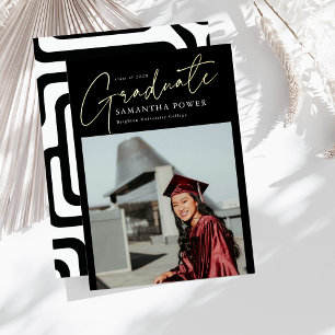 Modern Script  Graduate Photo Geometric Graduation