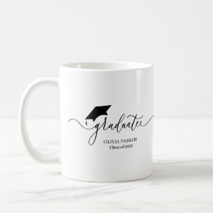 Modern script Graduate Photo Graduation Coffee Mug