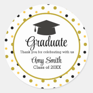 Modern Script Graduate Thank you Sticker