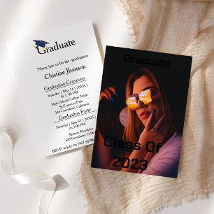 Modern,script graduation ceremony class Of 2023    Announcement