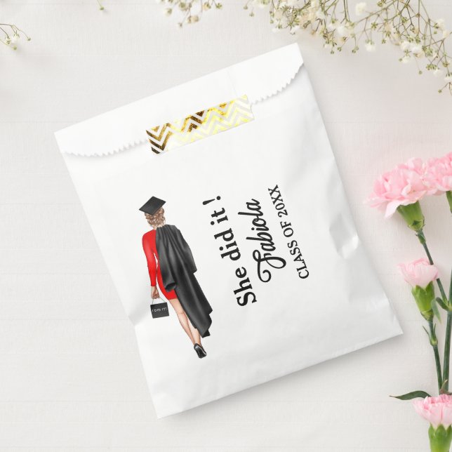 Modern Script Graduation Girl Party favour  Bag (Sealed)
