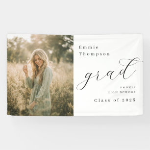 Modern Script Graduation Photo Banner