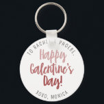 Modern Script Happy Galentine's Day Keepsake Gift Keychain<br><div class="desc">Modern Script Happy Galentine's Day Keepsake Gift keychain for your besftriends.</div>