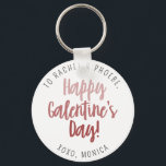 Modern Script Happy Galentine's Day Keepsake Gift Keychain<br><div class="desc">Modern Script Happy Galentine's Day Keepsake Gift keychain for your besftriends.</div>