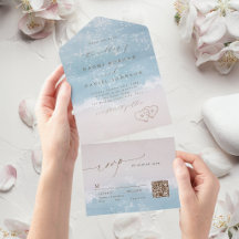 Modern Script Hearts in the sand Beach wedding