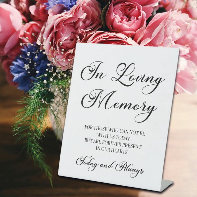Modern Script 'In Loving Memory' Memorial Sign (Creator Uploaded)