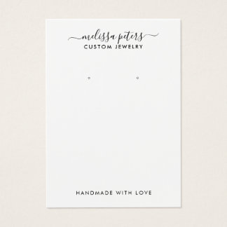 Modern Script Jewellery Earring Display Card