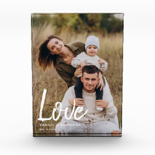 Modern Script "Love" Custom Family  Photo Block