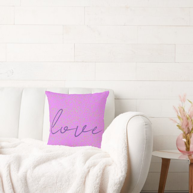 Modern Script Love Throw Pillow (Couch)