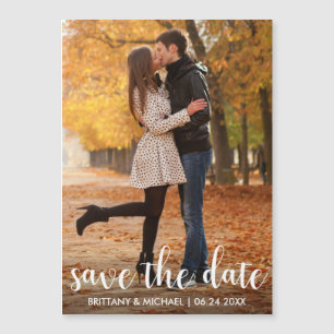 Modern Script Magnetic Save The Date