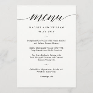 Modern Script Menu Card