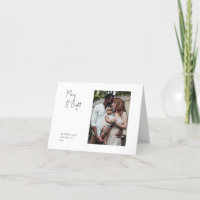 Modern Script Merry & Bright Folded Single Photo