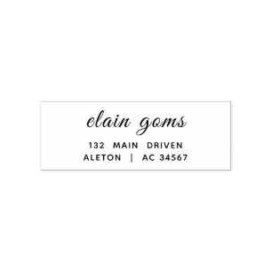 Modern Script   Minimal Elegant Return Address Self-inking Stamp