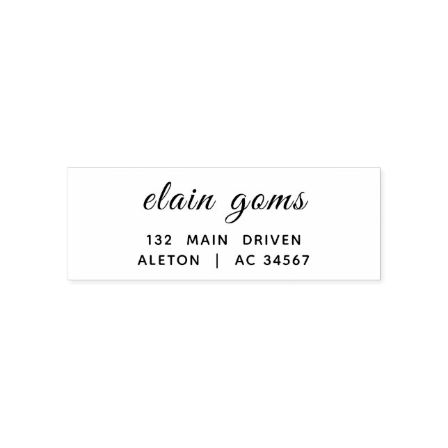 Modern Script | Minimal Elegant Return Address Self-inking Stamp (Design)
