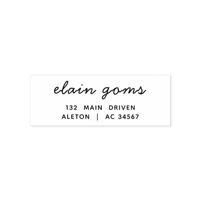 Modern Script | Minimal Elegant Return Address Self-inking Stamp (Design)