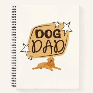 Modern Script Minimal Notebook Journal   dog dad