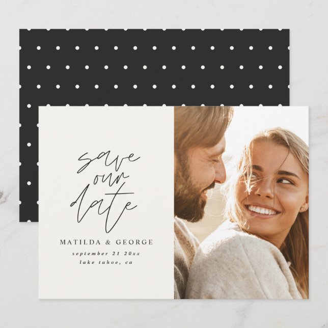 Modern script minimal photo wedding (Front/Back)
