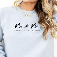 Modern Script “Mom” Children's Names, Mom Gift