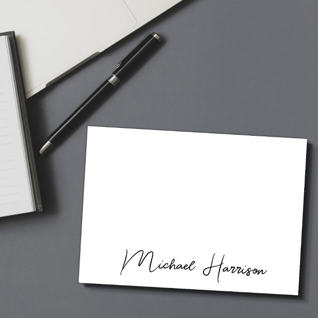 Modern Script Monogram Card (Creator Uploaded)